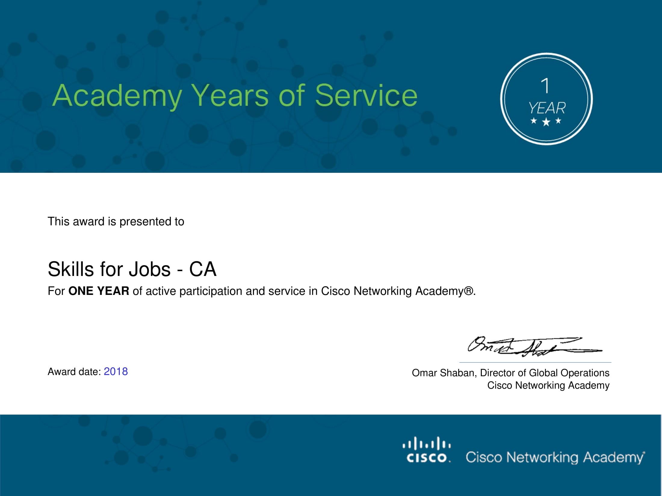 Celebrating 1 year ‘skills for jobs’ s4j CISCO Academy