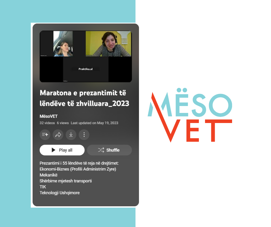 Zhvillohet maratona e prezantimit të 55 lëndëve të reja në platfomën MësoVET